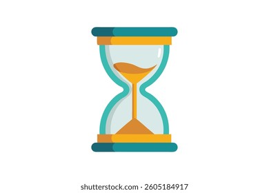 Illustration of an Hourglass on White Background