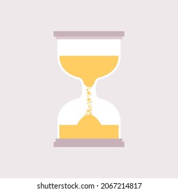 Illustration of hourglass. Vector illustration in a flat style