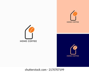 ILLUSTRATION HOUSE COFFEE BEAN LOGO DESIGN VECTOR GOOD FOR COFFEE SHOP, BRAND COFFEE