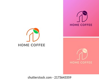 ILLUSTRATION HOUSE COFFEE BEAN LOGO DESIGN VECTOR GOOD FOR COFFEE SHOP, BRAND COFFEE