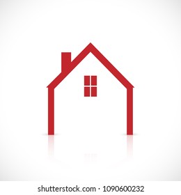 Illustration of a house design isolated on a white background.