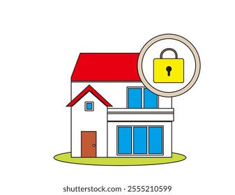 Illustration of a house in a disaster.