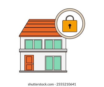 Illustration of a house in a disaster.
