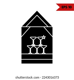 illustration of house glyph icon