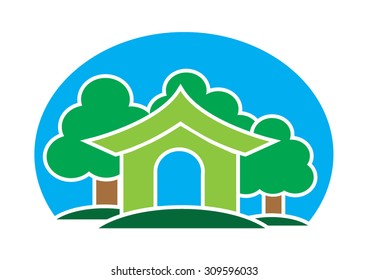 Illustration of a house in the green zone