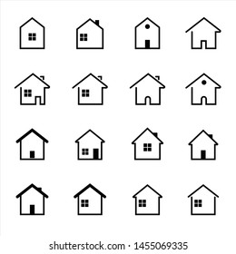 Illustration of house icon. Vector