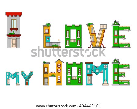 Illustration house letter alphabet. Learning the alphabet and literally in kindergarten. Letter isolated. 