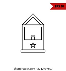 illustration of house line icon