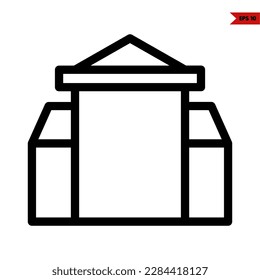 illustration of house line icon 