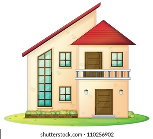 ilustración de una casa sobre un fondo blanco
