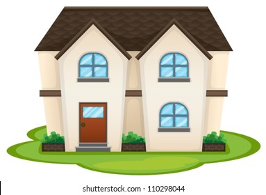 illustration of a house on a white background
