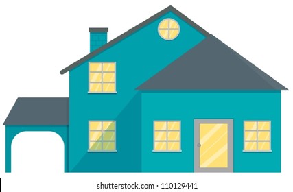 illustration of a house on a whitte background