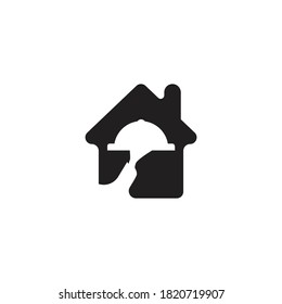 Illustration of a house with the person who prepared presents anything that you want , can be used to design the logo and icon