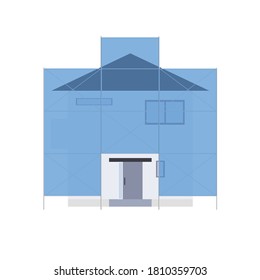 Illustration of a house under construction