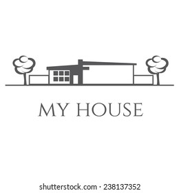 Illustration of house. Vector