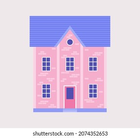 Ilustración de la casa. Ilustración vectorial en un estilo plano