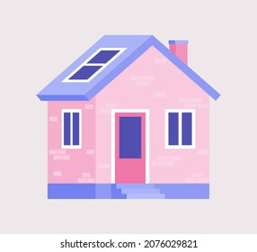 Illustration of house. Vector illustration in a flat style