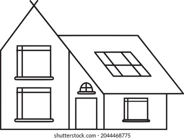 ilustración del icono del vector de casa