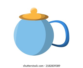 Illustration of Household Appliances, Parts for Cooking and Eating Drink