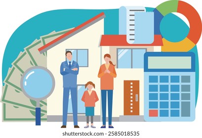 Illustration of a household budget checkup