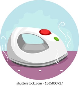 Illustration of Household Chores, Ironing