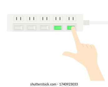 Illustration of household power strip.