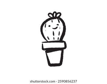 Illustration of an Houseplant Cartoon Doodle