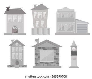 illustration of houses