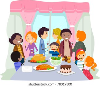 Illustration of a Housewarming Party