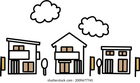 Illustration of a housing exhibition hall