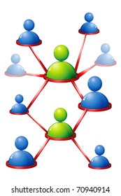 illustration of human connecting with each other showing networking
