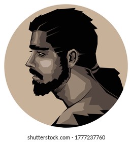 illustration of human face vector art style can be use for shirt and  others