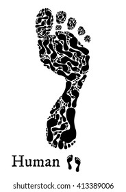 Illustration of a human footprint