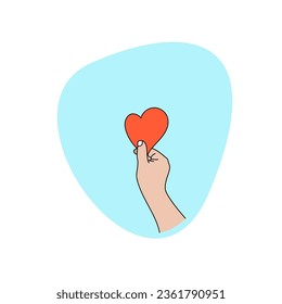 illustration of human hand for charity or any design , signs and gestures isolated vector on a white background