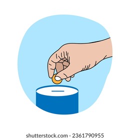 illustration of human hand for charity or any design , signs and gestures isolated vector on a white background