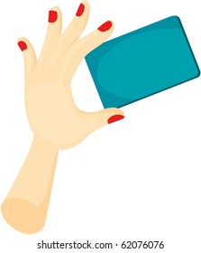 illustration of human hand on a white background