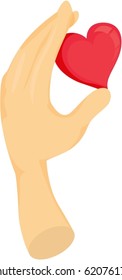 illustration of human hand on a white background