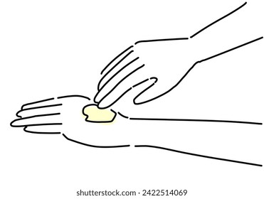 Illustration of a human hand vector illustration 