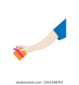Illustration of human hands, signs and gestures isolated vector on a white background