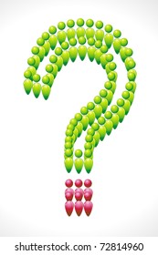 illustration of human icon forming question mark