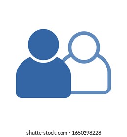 Ilustración del vector de icono humano. Icono de símbolo de usuario. vectorial de icono en fondo blanco