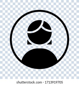 Illustration of human icon vector. User avatar symbol icon modern design color editable on blank background