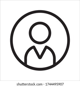 
Illustration of human icon vector. User avatar symbol icon modern design color editable