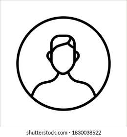 Illustration of human icon vector. User avatar symbol icon modern design color editable on white background