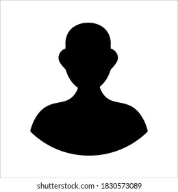 Illustration of human icon vector. User avatar symbol icon modern design color editable on white background