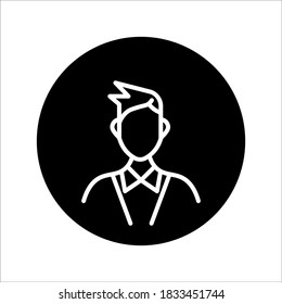 Illustration of human icon vector. User avatar symbol icon modern design color editable on white background