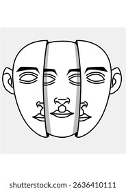 illustration of a human mask