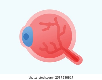 Illustration of an Human Organs Eye Gradient Icon
