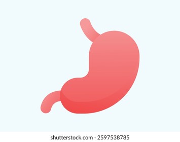 Illustration of an Human Organs Stomach Gradient Icon