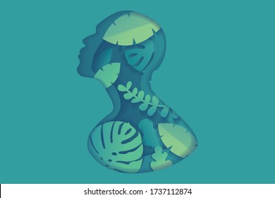 Illustration of human paper art showing nature conservation
And in harmony with nature